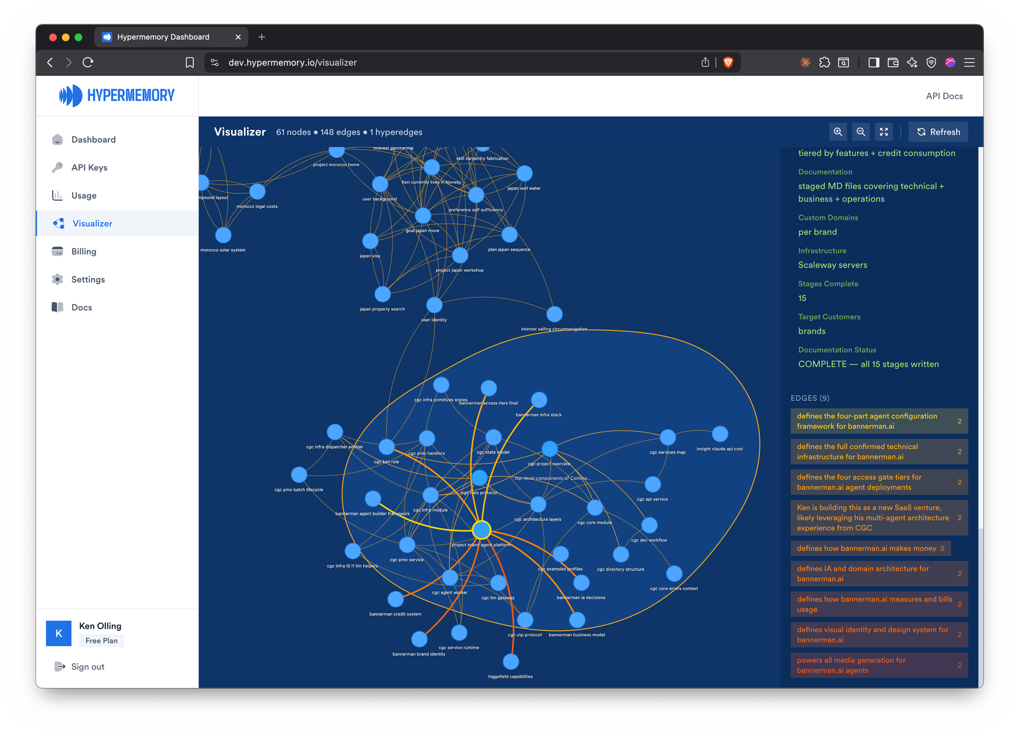 Memory recall interface with natural language queries